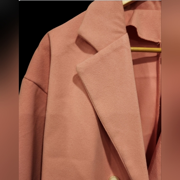 COPY - Pink Light Weight Trench Style Coat - Picture 3 of 7